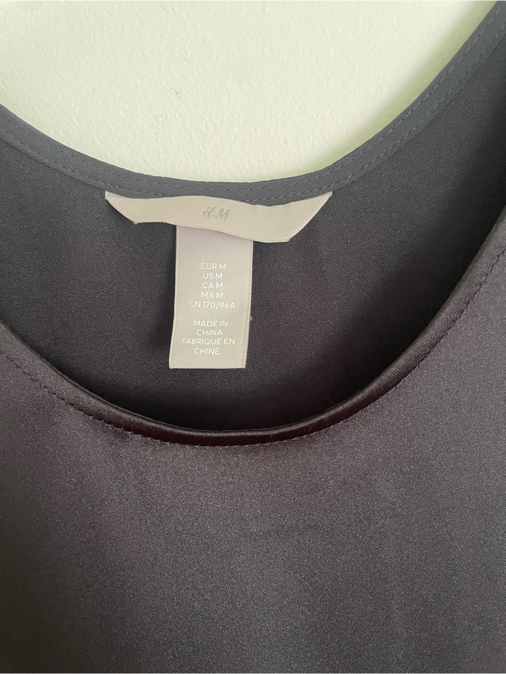 H&M Black Satin Scoop Neck Tank Dress - Picture 5 of 10